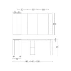وحدة تحكم خارجية قابلة للتمديد مع قاعدة معدنية وسطح HPL - Aghetto Viadurini