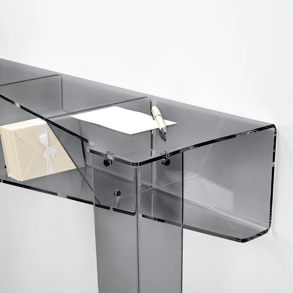 وحدة تحكم ثابتة مع 4 حجرات تخزين للأغراض مصنوعة من مادة PMMA في إيطاليا - علاء الدين Viadurini