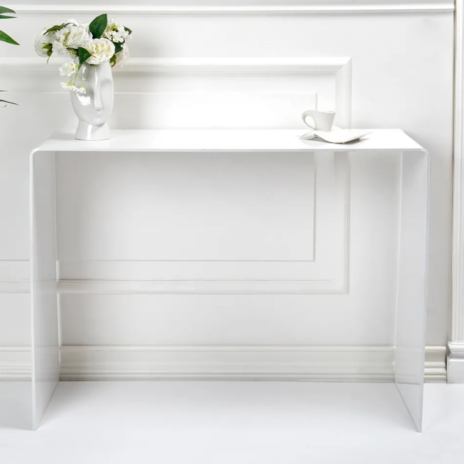 وحدة تحكم ثابتة من زجاج شبكي أبيض أو مدخن، صنع في إيطاليا - جينيو Viadurini