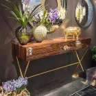 وحدة تحكم من خشب الأبنوس المصقول مع أدراج منزلقة Ada 4 Viadurini