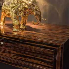 وحدة تحكم من خشب الأبنوس المصقول مع أدراج منزلقة Ada 4 Viadurini