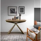 وحدة تحكم من الخشب والمعدن قابلة للتمديد حتى 295 سم صنع في إيطاليا - Timedio Viadurini