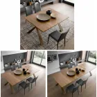 وحدة تحكم من الخشب والمعدن قابلة للتمديد حتى 295 سم صنع في إيطاليا - Timedio Viadurini