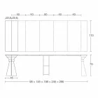 وحدة تحكم من الخشب والمعدن قابلة للتمديد حتى 295 سم صنع في إيطاليا - Timedio Viadurini