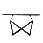 طاولة كونسول كونكورديا المعدنية بسطح سيراميك بتأثير الرخام، صنع في إيطاليا Viadurini