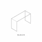 وحدة تحكم من زجاج شفاف للغاية بتصميم أنيق وبسيط ببعدين - Selex Viadurini