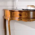 وحدة تحكم مدخل كلاسيكية من الخشب مع درج واحد صنع في إيطاليا - ليونور Viadurini