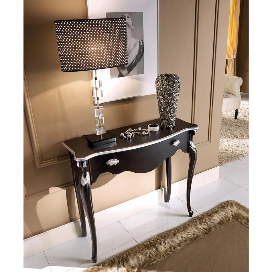 وحدة تحكم مدخل خشبية كلاسيكية مع درج صنع في إيطاليا - أوتافيانو Viadurini