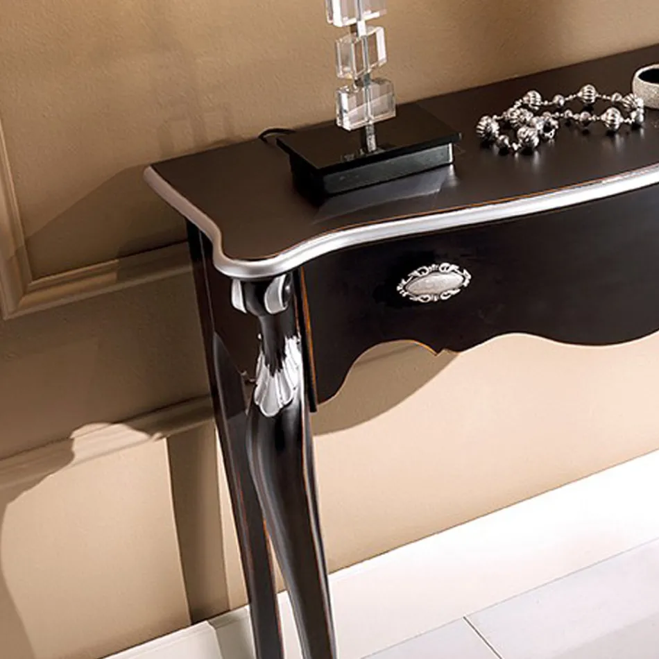 وحدة تحكم مدخل خشبية كلاسيكية مع درج صنع في إيطاليا - أوتافيانو Viadurini