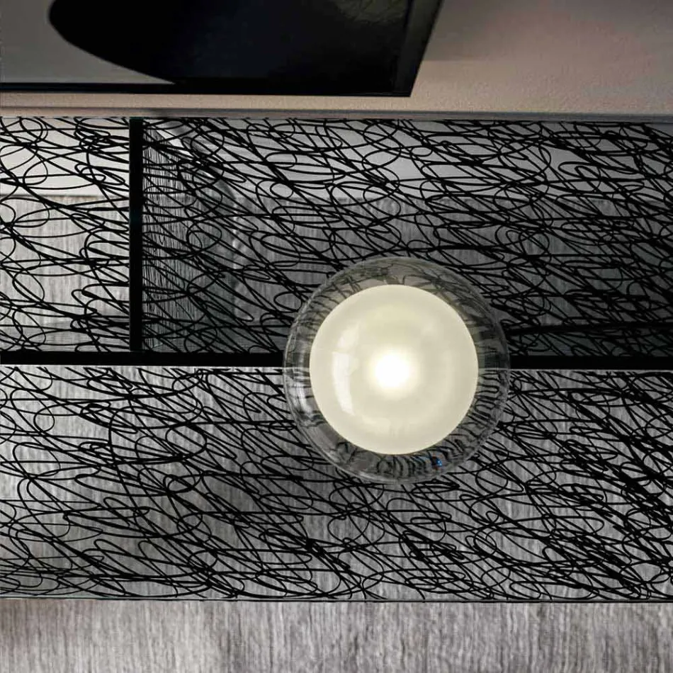 تصميم مدخل كونسول زجاجي مزخرف خفيف الوزن مصنوع في إيطاليا - سيستولا Viadurini