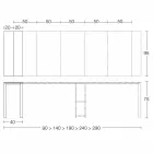 وحدة تحكم حديثة قابلة للتمديد مصنوعة من خشب البلوط والمعادن، صنع في إيطاليا - نابو Viadurini