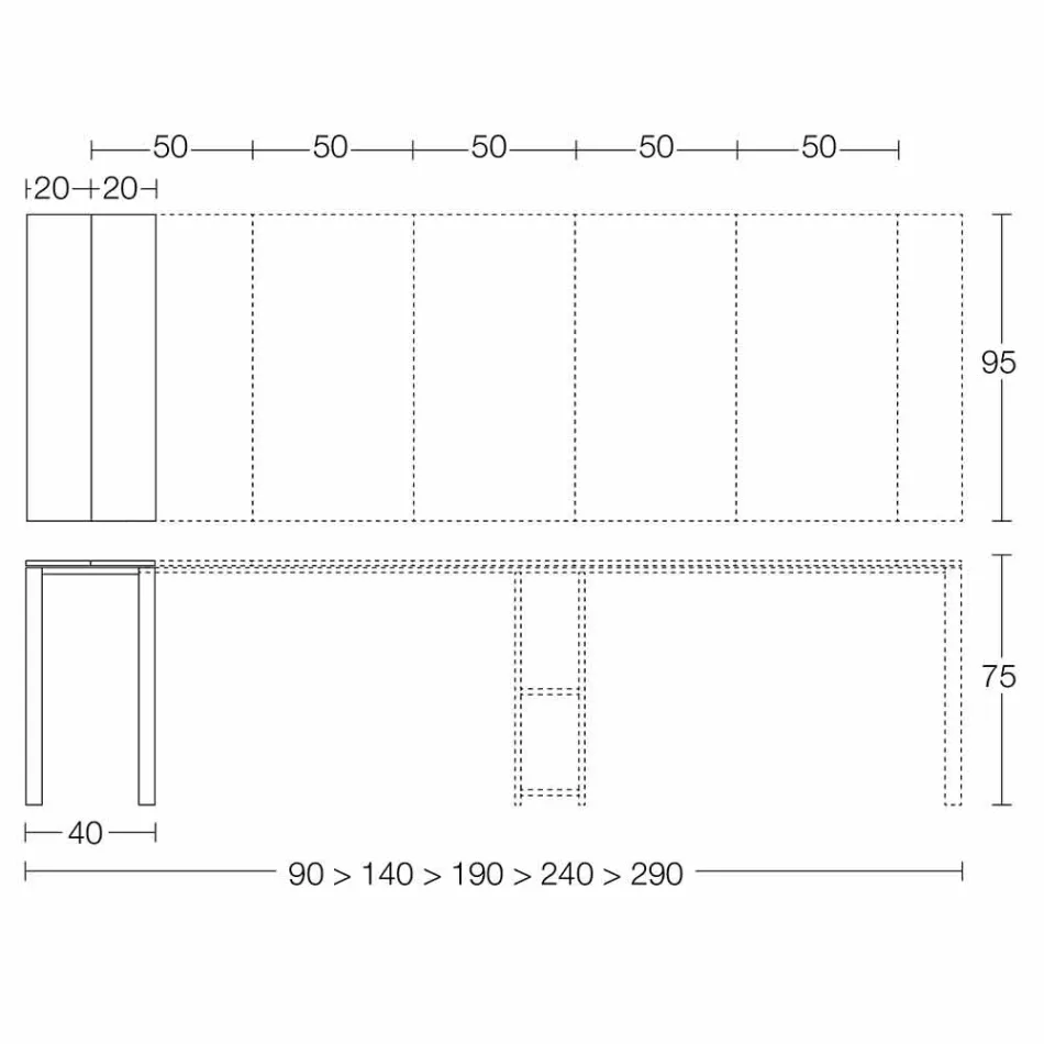 وحدة تحكم حديثة قابلة للتمديد مصنوعة من خشب البلوط والمعادن، صنع في إيطاليا - نابو Viadurini