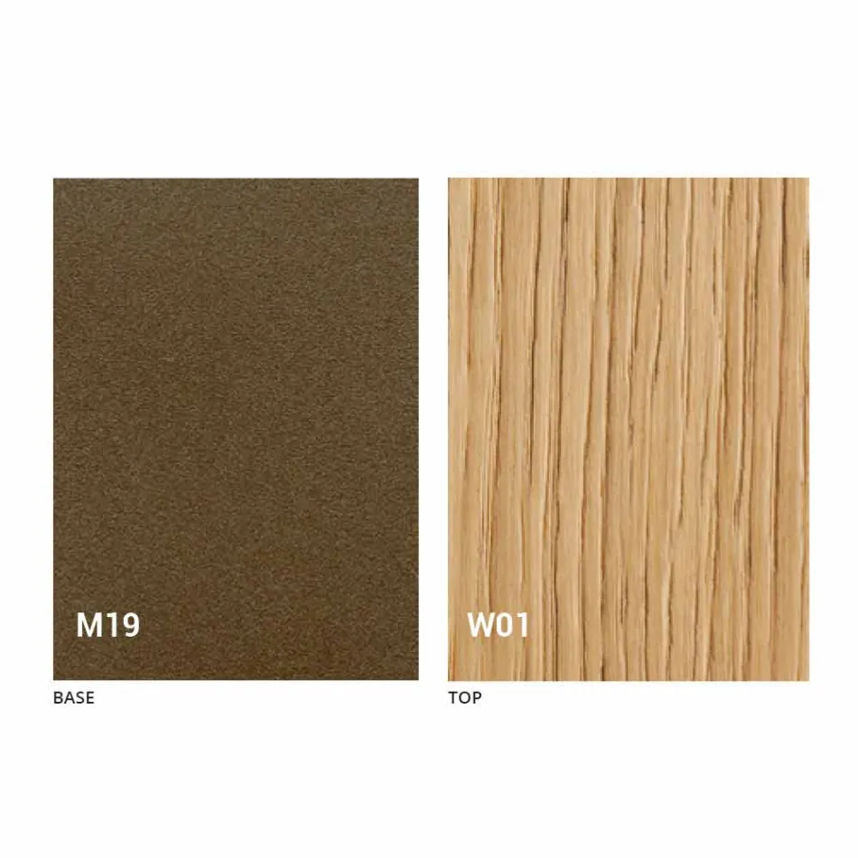 وحدة تحكم حديثة قابلة للتمديد مصنوعة من خشب البلوط والمعادن، صنع في إيطاليا - نابو Viadurini