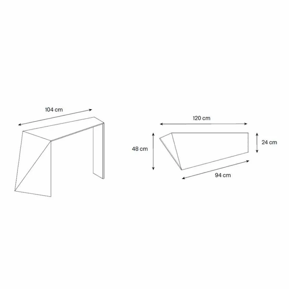 وحدة تحكم للمدخل الحديث مصنوعة من زجاج خفيف الوزن من إيطاليا - روزاليا Viadurini