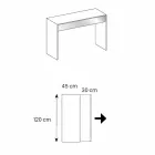 مكتب كونسول من الزجاج المدخن مع درج صنع في إيطاليا - مانترا Viadurini