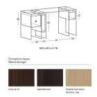 مكتب كونسول من الزجاج الشفاف والخشب صنع في إيطاليا - داميانو Viadurini