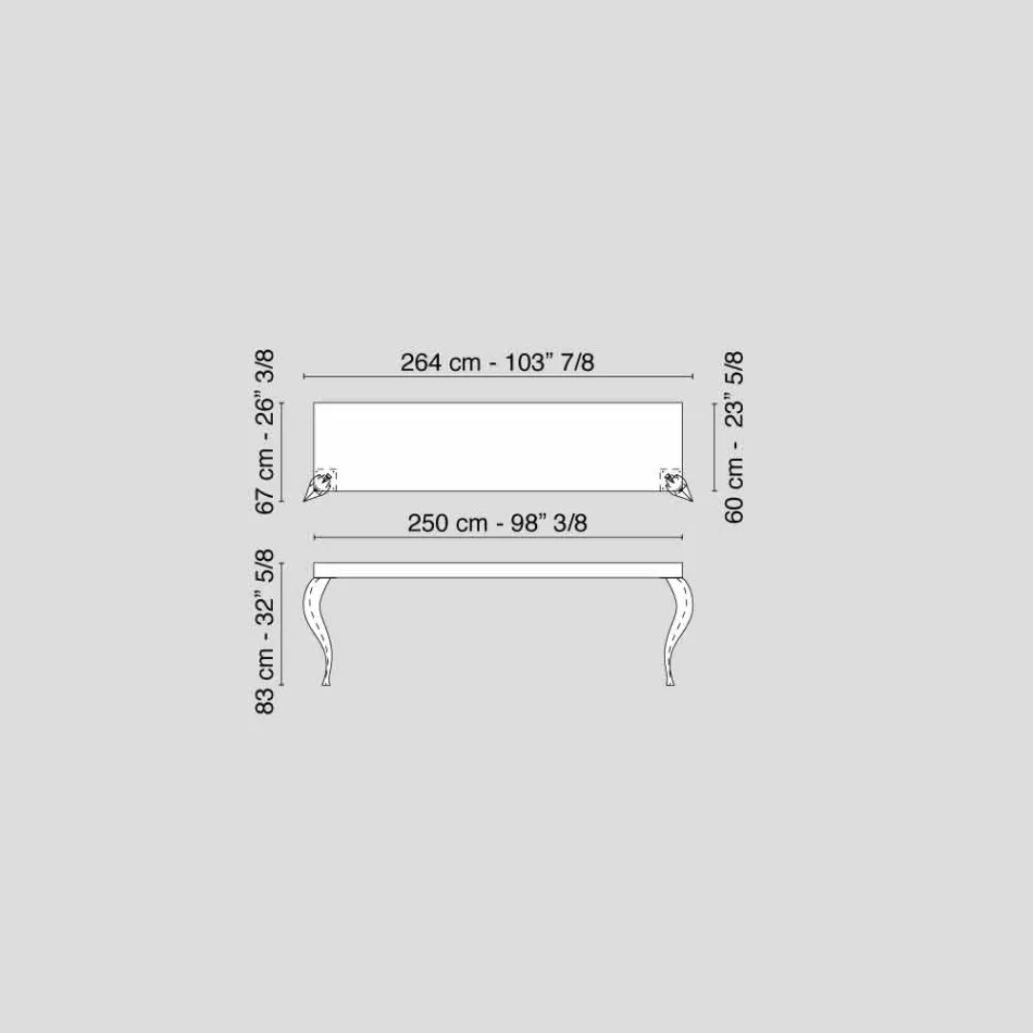 لوحة تحكم من MDF بتصميم معاصر وفولاذ لويجي Viadurini