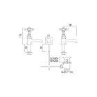 زوج من صنابير حوض نحاسية بتصميم عتيق، صنع في إيطاليا - إليسيا Viadurini