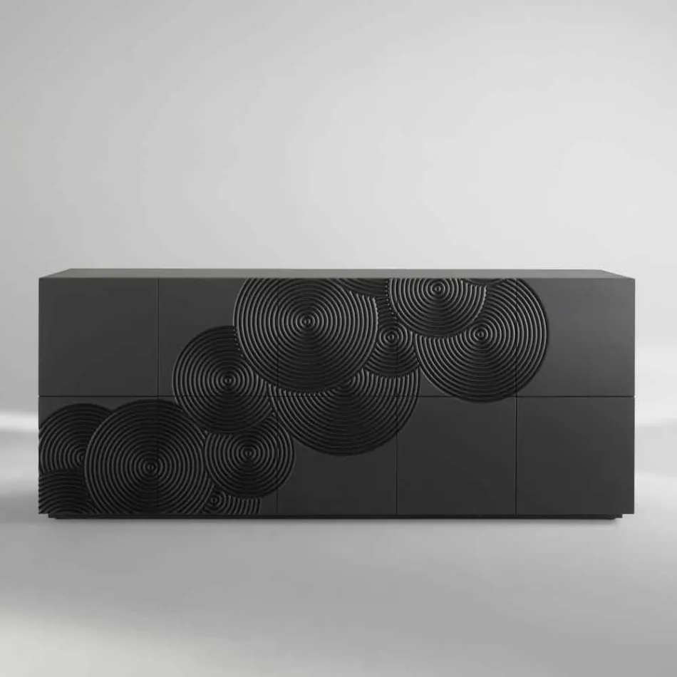 خزانة جانبية ذات 10 شرائح من الأردواز، بتصميم عصري، باللون الأبيض أو الأسود أو الذهبي Viadurini