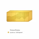 خزانة جانبية ذات 10 شرائح من الأردواز، بتصميم عصري، باللون الأبيض أو الأسود أو الذهبي Viadurini