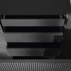 2 خزانة جانبية سوداء اللون مع بابين وخزانة أدراج قابلة للإزالة فلورا Viadurini