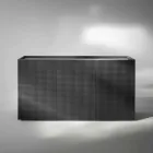 2 خزانة جانبية سوداء اللون مع بابين وخزانة أدراج قابلة للإزالة فلورا Viadurini