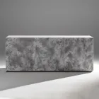 خزانة جانبية بثلاثة أبواب وثلاثة أرفف داخلية مصنوعة من الخشب والخشب المضغوط متوسط الكثافة (MDF) - بيسكي Viadurini