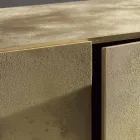 خزانة جانبية بثلاثة أبواب وثلاثة أرفف داخلية مصنوعة من الخشب والخشب المضغوط متوسط الكثافة (MDF) - بيسكي Viadurini