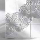 خزانة جانبية بتصميم عصري بـ 8 أبواب من أرديسيا، باللون الأبيض أو الأسود أو الذهبي Viadurini