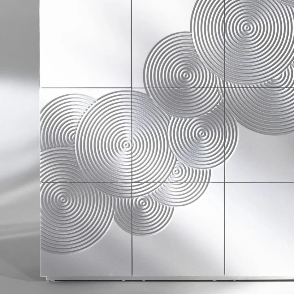 خزانة جانبية بتصميم عصري بـ 8 أبواب من أرديسيا، باللون الأبيض أو الأسود أو الذهبي Viadurini