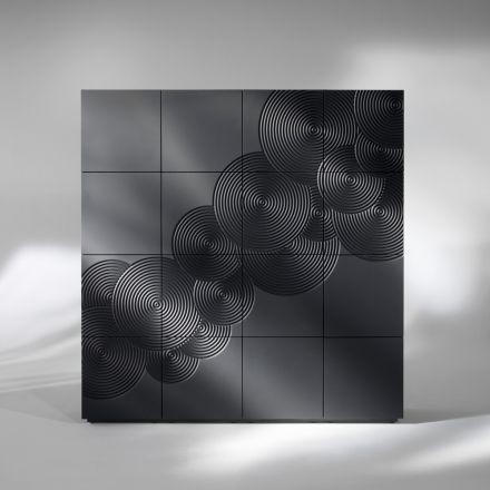 خزانة جانبية بتصميم عصري بـ 8 أبواب من أرديسيا، باللون الأبيض أو الأسود أو الذهبي Viadurini