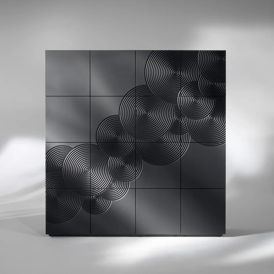 خزانة جانبية بتصميم عصري بـ 8 أبواب من أرديسيا، باللون الأبيض أو الأسود أو الذهبي Viadurini