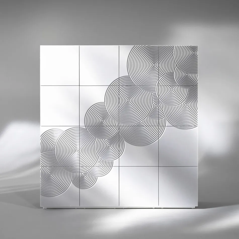 خزانة جانبية بتصميم عصري بـ 8 أبواب من أرديسيا، باللون الأبيض أو الأسود أو الذهبي Viadurini