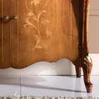 خزانة جانبية خشبية كلاسيكية لغرفة المعيشة مع تطعيمات مصنوعة في إيطاليا - أوتافيانو Viadurini