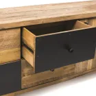 خزانة جانبية داخلية بباب واحد وأربعة أدراج وأقدام معدنية - منزلقة Viadurini