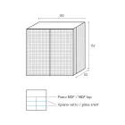 خزانة جانبية لغرفة المعيشة ببابين بتشطيب ماسي، صنع في إيطاليا - ساجيتاريو Viadurini