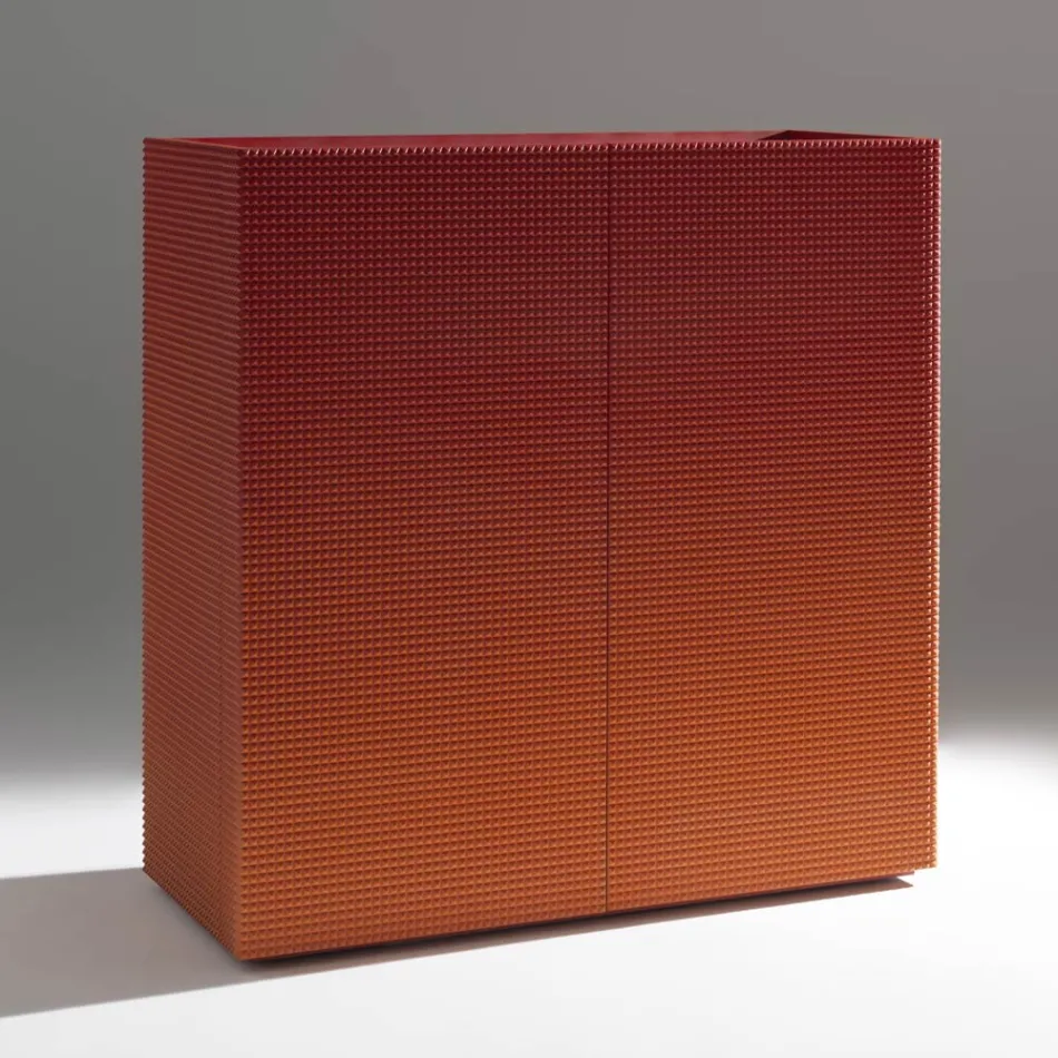 خزانة جانبية لغرفة المعيشة ببابين بتشطيب ماسي، صنع في إيطاليا - ساجيتاريو Viadurini