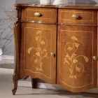 خزانة جانبية لغرفة المعيشة مصنوعة من خشب الجوز أو الخشب الأبيض، صنع في إيطاليا - أوتافيانو Viadurini