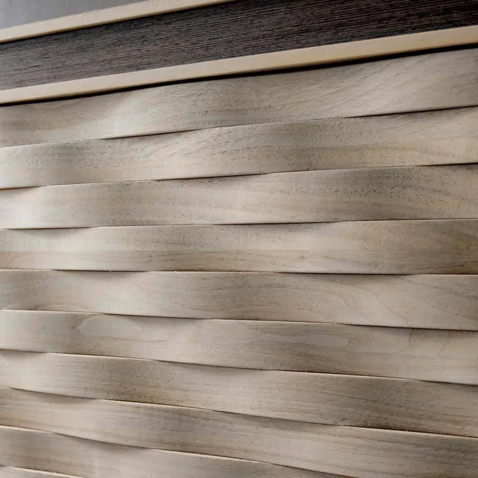 Modern design sideboard in solid wood, W192 x D 50 cm, Teresa Viadurini