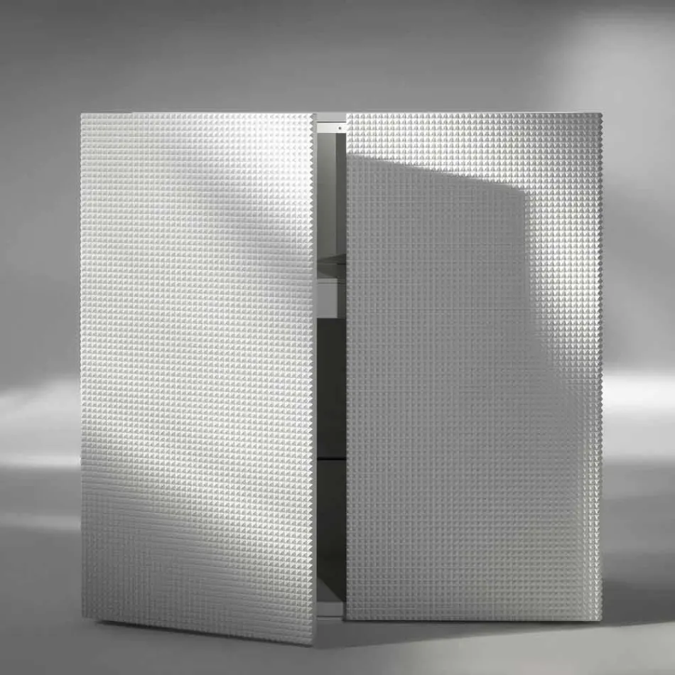 خزانة جانبية بتصميم مكون من نموذجين من الأزهار باللون الأبيض أو الأسود أو الذهبي Viadurini