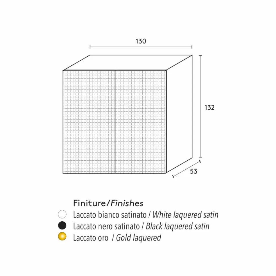 خزانة جانبية بتصميم مكون من نموذجين من الأزهار باللون الأبيض أو الأسود أو الذهبي Viadurini