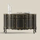 خزانة جانبية فاخرة بثلاثة أبواب وثلاثة أدراج خشبية، صنع في إيطاليا - ليونور Viadurini