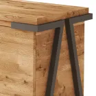 خزانة جانبية من خشب البلوط والمعدن مع بابين وحجرة مفتوحة صنع في إيطاليا - جينيفر Viadurini