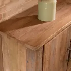 خزانة جانبية مع بابين و3 أدراج مركزية من الخشب المعاد تدويره - منزلق Viadurini