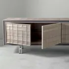 Modern design sideboard with 3 solid wood Anna doors Viadurini