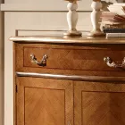 خزانة جانبية كلاسيكية لغرفة المعيشة مصنوعة من خشب أفيو الأزرق أو خشب الجوز، صنع في إيطاليا - شانتيلي Viadurini