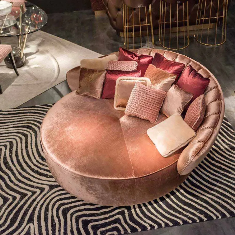 سرير نهاري مصنوع من القماش بنسبة 100% في إيطاليا Belle 2 Viadurini