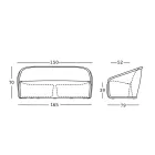 أريكة خارجية بمقعدين من البولي إيثيلين الملون، صنع في إيطاليا - يوليو Viadurini