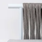 أريكة بمقعدين من خشب الساج، منسوجة بحبل، ووسائد - بيلاتريكس Viadurini