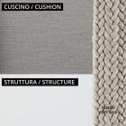 أريكة بمقعدين للحديقة مع وسادة متضمنة، صنع في إيطاليا - براتو Viadurini